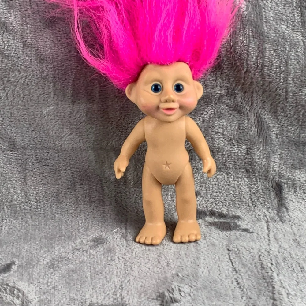 Vintage‎ Applause Troll Doll 1992 Pink Hair Blue Eyes Articulated Poseable
